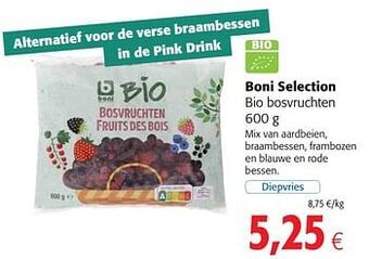 Colruyt Boni selection bio bosvruchten aanbieding