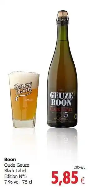 Colruyt Boon oude geuze black label edition n°5 aanbieding