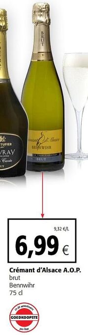Colruyt Crémant d`alsace a.o.p. brut bennwihr aanbieding