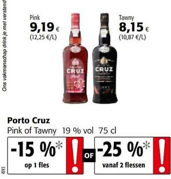 Colruyt Porto cruz pink of tawny aanbieding