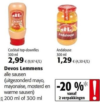 Colruyt Devos lemmens alle sausen aanbieding