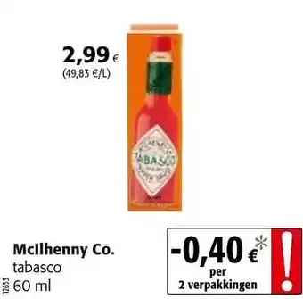 Colruyt Mcilhenny co tabasco aanbieding