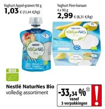 Colruyt Nestlé naturnes bio volledig assortiment aanbieding