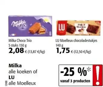 Colruyt Milka choco trio aanbieding