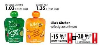 Colruyt Ella`s kitchen volledig assortiment aanbieding