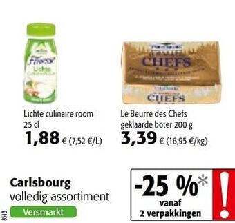 Colruyt Carlsbourg volledig assortiment aanbieding