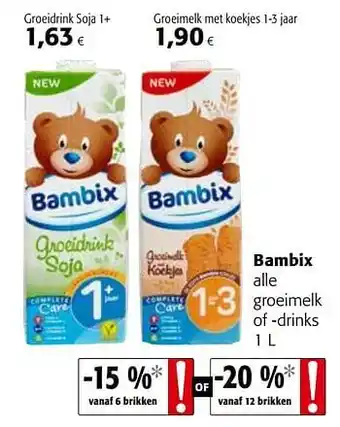 Colruyt Bambix alle groeimelk of -drinks aanbieding