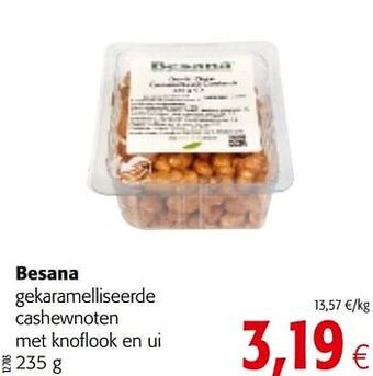 Besana gekaramelliseerde cashewnoten met knoflook en ui