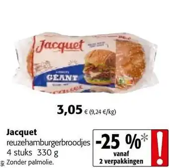 Colruyt Jacquet reuzehamburgerbroodjes aanbieding