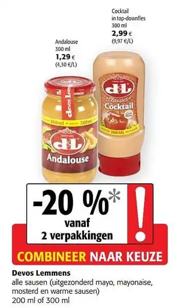 Colruyt Devos lemmens alle sausen aanbieding