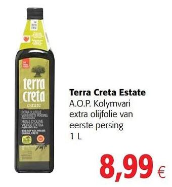 Colruyt Terra creta estate a.o.p. kolymvari extra olijfolie van eerste persing aanbieding