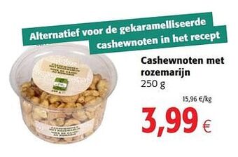 Cashewnoten met rozemarijn