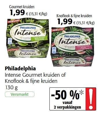 Colruyt Philadelphia intense gourmet kruiden of knoflook + fijne kruiden aanbieding