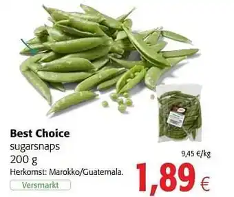 Colruyt Best choice sugarsnaps aanbieding