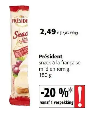 Président snack à la française mild en romig