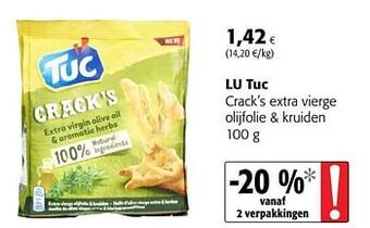 Colruyt Lu tuc crack`s extra vierge olijfolie + kruiden aanbieding