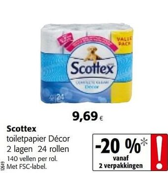 Colruyt Scottex toiletpapier décor aanbieding