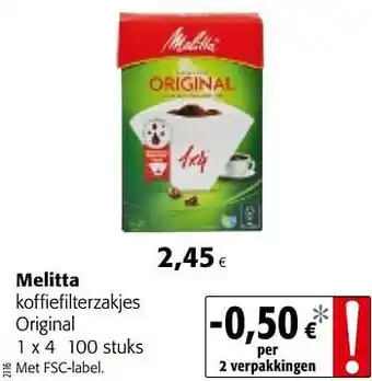 Melitta koffiefilterzakjes original