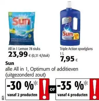 Sun alle all in 1, optimum of additieven