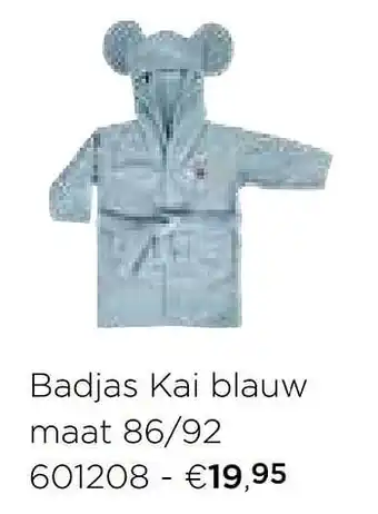 Badjas kai blauw maat 86-92