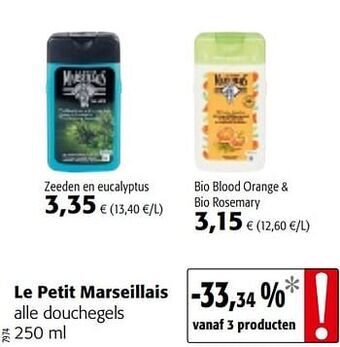 Colruyt Le petit marseillais alle douchegels aanbieding