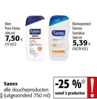 Colruyt Sanex alle doucheproducten aanbieding