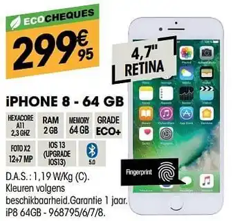 Electro Depot Iphone 8 - 64 gb aanbieding