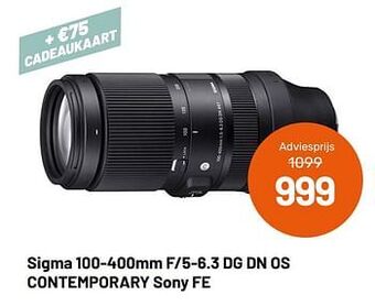 Sigma 100-400mm f-5-6.3 dg dn os contemporary sony fe