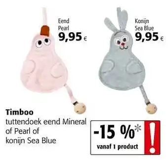 Colruyt Timboo tuttendoek eend mineral of pearl of konijn sea blue aanbieding