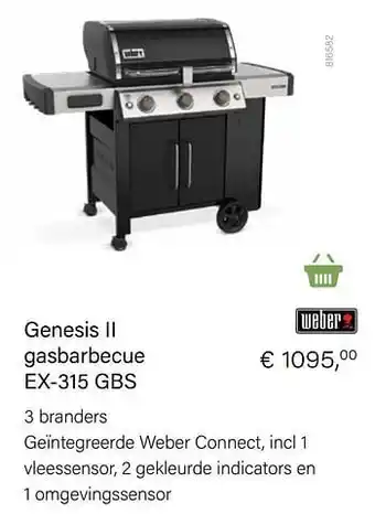 Multi bazar Weber genesis ii gasbarbecue ex-315 gbs aanbieding
