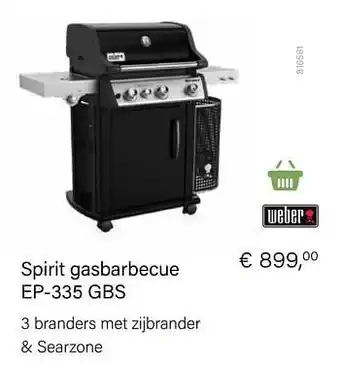 Multi bazar Weber spirit gasbarbecue ep-335 gbs aanbieding