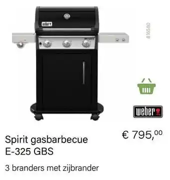 Multi bazar Weber spirit gasbarbecue e-325 gbs aanbieding