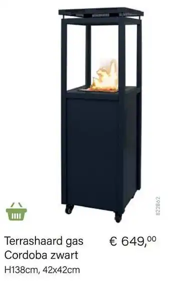 Terrashaard gas cordoba zwart