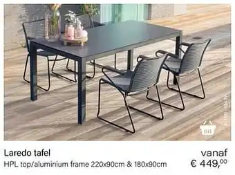 Multi bazar Laredo tafel aanbieding