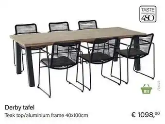 Multi bazar Derby tafel aanbieding