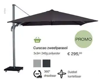 Multi bazar Curacao zweefparasol aanbieding