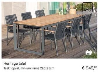 Heritage tafel