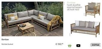 Multi bazar Bamboe fauteuil aanbieding