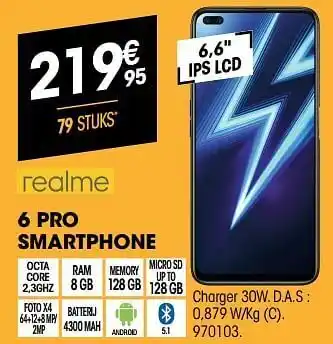 Electro Depot Realme 6 pro smartphone aanbieding