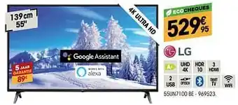 Electro Depot Lg 4k ultra hd 55un7100 be 139cm aanbieding