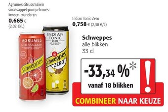 Colruyt Schweppes aanbieding