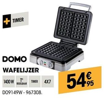 Electro Depot Domo elektro wafelijzer do9149w aanbieding
