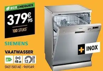 Electro Depot Siemens vaatwasser sn215i01ae aanbieding