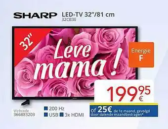 Eldi Sharp Led-tv 32 aanbieding