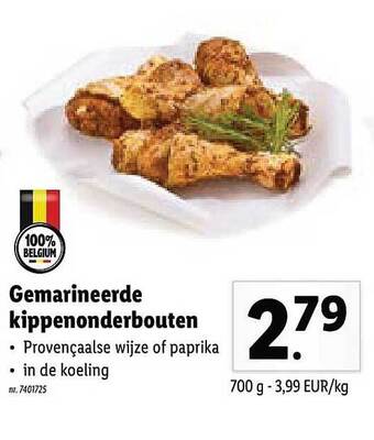 Lidl Gemarineerde Kippenonderbouten aanbieding