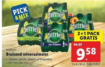 Lidl Perrier Bruisend Mineraalwater aanbieding