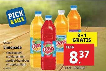 Lidl Oasis Limonade aanbieding
