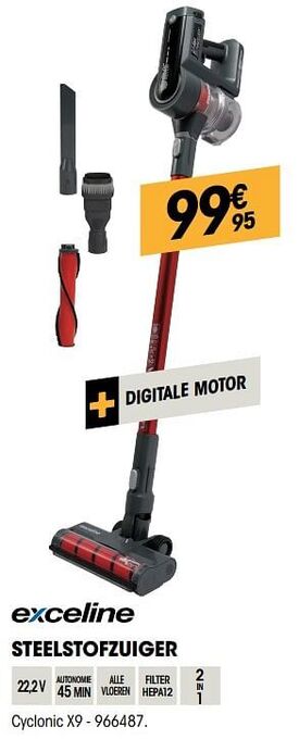 Electro Depot Exceline steelstofzuiger cyclonic x9 aanbieding