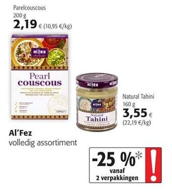 Colruyt Al`fez volledig assortiment aanbieding