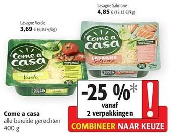 Colruyt Come a casa alle bereide gerechten aanbieding